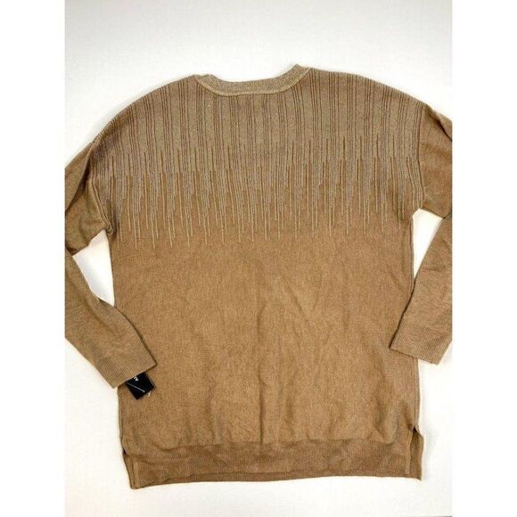 ‎Alfani Sweater Top S Light Brown Metallic-Sparkle - Picture 2 of 10